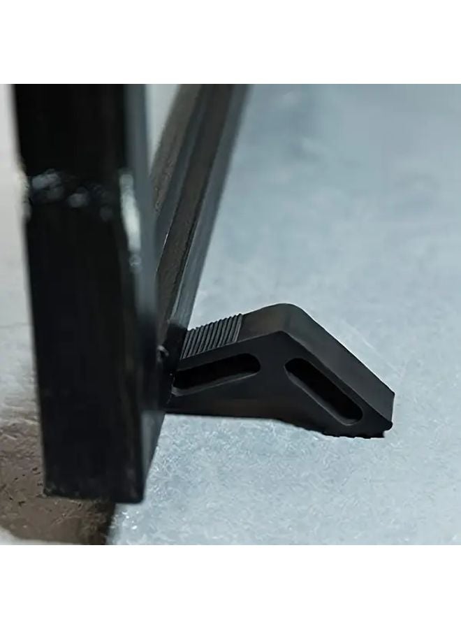 2pcs Black Door Stopper Wedge Windproof Removable No Drill Installation Anti Collision Protection - Image 5